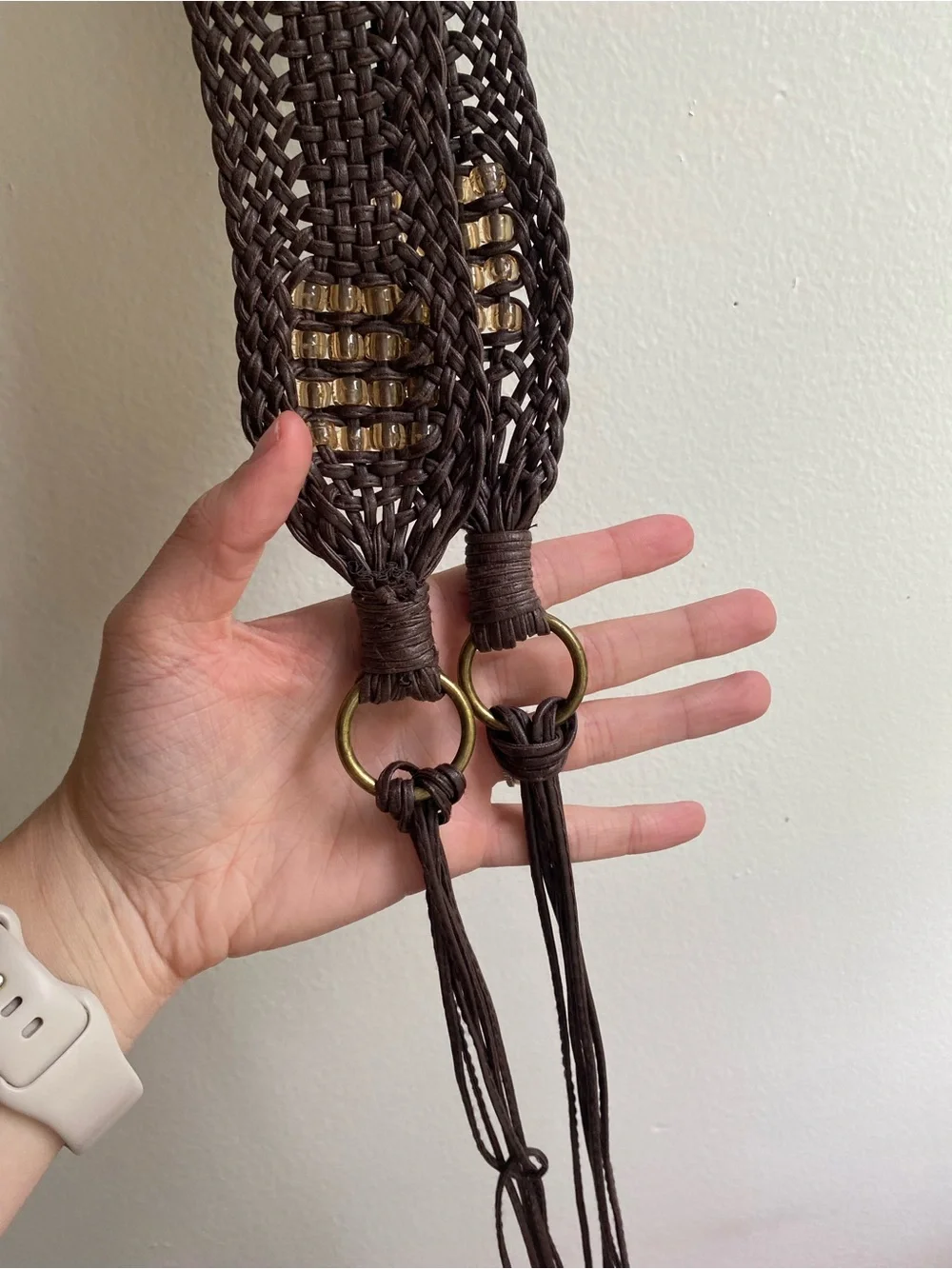 Brown beaded belt